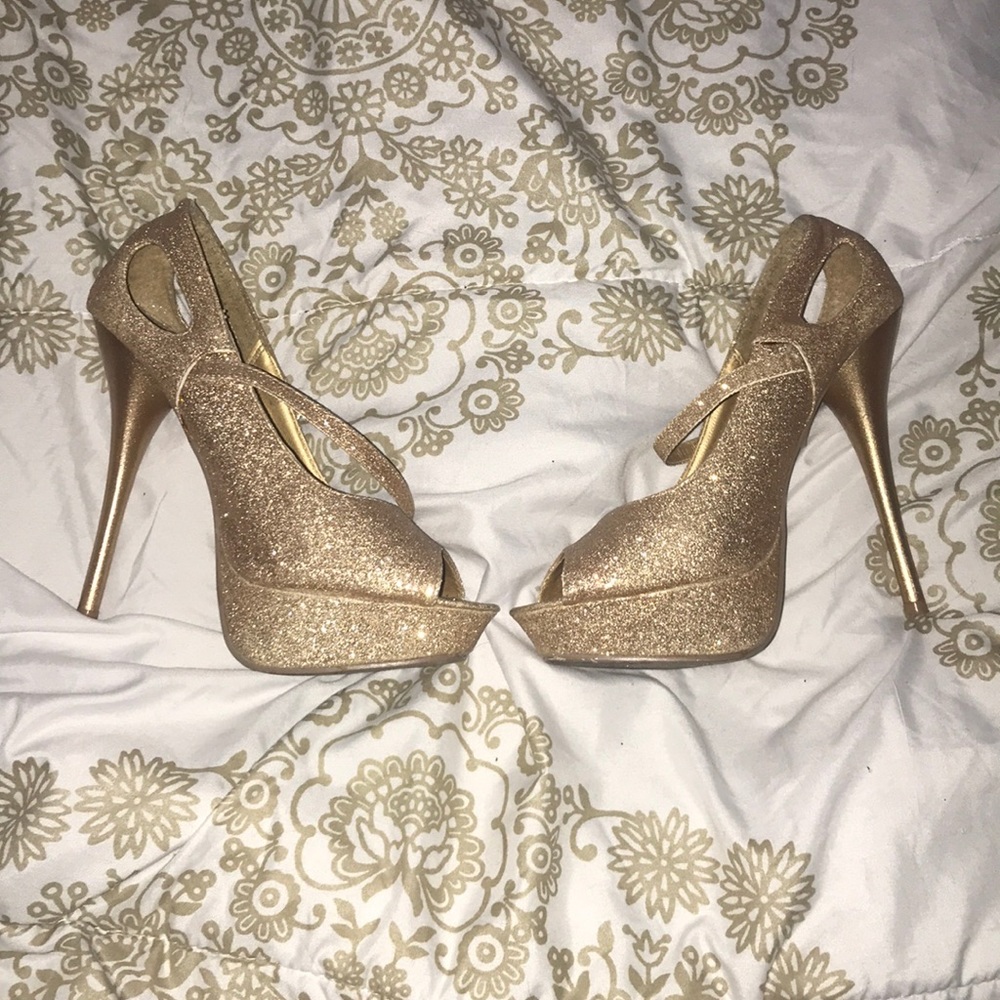 Sparkling Gold Heels